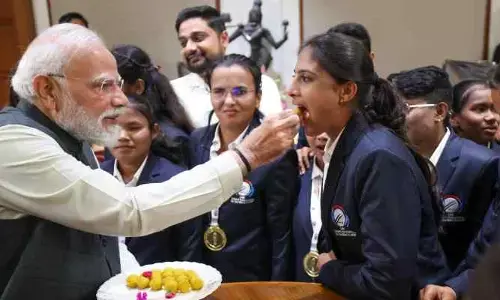 Prime Minister Narendra Modi hosted the Indian Blind Women