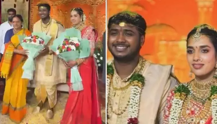 రాహుల్ సిప్లిగంజ్ పెళ్లి వేడుకలు.. జాగృతి అధ్యక్షురాలు కవిత సందడి రాహుల్ సిప్లిగంజ్ పెళ్లి వేడుకలు.. జాగృతి అధ్యక్షురాలు కవిత సందడి