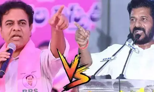 తెలంగాణ రాజకీయాల్లో గన్ డైలాగ్స్.. మొన్న రేవంత్ రెడ్డి, నేడు కేటీఆర్