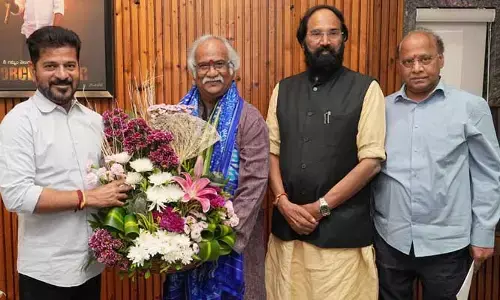 ముఖ్యమంత్రి రేవంత్ రెడ్డిని కలిసిన నటుడు శుభలేఖ సుధాకర్