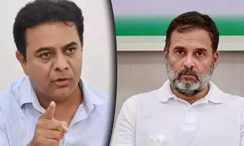 దేశ చరిత్రలోనే అతిపెద్ద భూ కుంభకోణం.. రాహుల్ గాంధీకి కేటీఆర్ సంచలన లేఖ