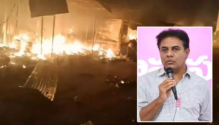 సకాలంలో ఫైర్ ఇంజన్లు రాలేదు! కొండగట్టు భారీ అగ్నిప్రమాద ఘటనపై కేటీఆర్ తీవ్ర ఆరోపణలు సకాలంలో ఫైర్ ఇంజన్లు రాలేదు! కొండగట్టు భారీ అగ్నిప్రమాద ఘటనపై కేటీఆర్ తీవ్ర ఆరోపణలు