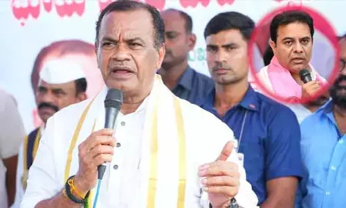 కేటీఆర్ ప్రస్తావన నా దగ్గర తెచ్చి నా నోరు పాడు చేయకండి: మంత్రి కోమటిరెడ్డి వెంకట్ రెడ్డి