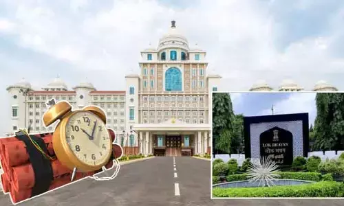 గ్లోబల్ సమ్మిట్ వేళ రాష్ట్రంలో సంచలనం.. సీఎంవో, లోక్‌భవన్‌లకు బాంబు బెదిరింపులు