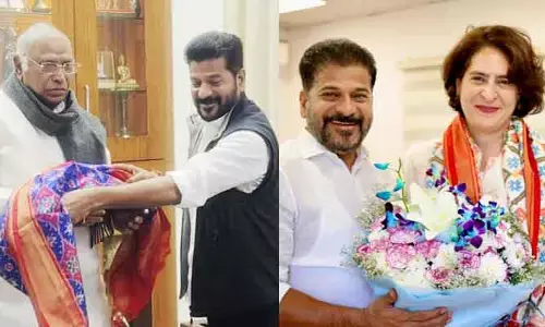 తెలంగాణ రైజింగ్ విజ‌న్ డాక్యుమెంట్‌ ఆవిష్కరణ.. సీఎంకు ఖ‌ర్గే, ప్రియాంక ప్రశంసలు