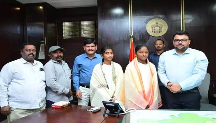 జాతీయ స్థాయి పోటీలకు విద్యార్థినుల ఎంపిక జాతీయ స్థాయి పోటీలకు విద్యార్థినుల ఎంపిక