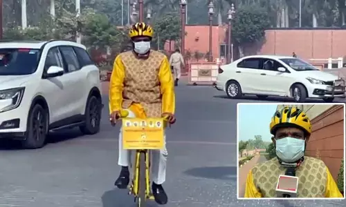 ఎంపీలు సైకిళ్లను ఉపయోగించాలి.. సైకిల్‌పై పార్లమెంట్‌కు టీడీపీ ఎంపీ