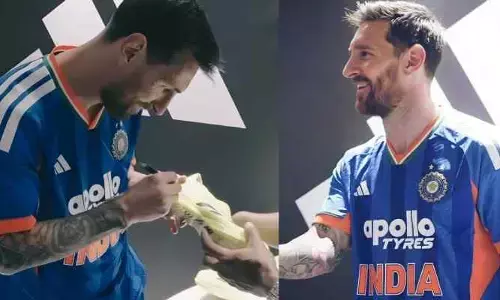 భార‌త జ‌ట్టు జెర్సీలో మెస్సి..ఫోటోలు వైర‌ల్‌