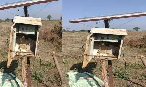 రైతు చేనులో బ్యాటరీ చోరీ..!