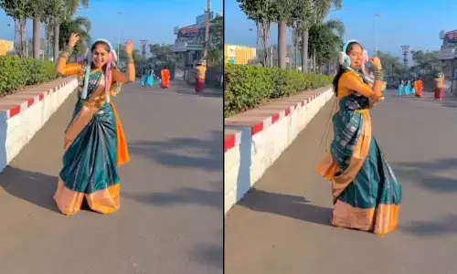 viral: శ్రీశైల మహా క్షేత్రంలో రోడ్డుపై యువతి రీల్స్.. సోషల్ మీడియాలో వైరల్