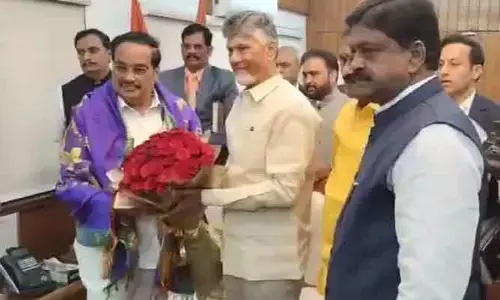 కేంద్రమంత్రితో భేటీ అయిన సీఎం చంద్రబాబు