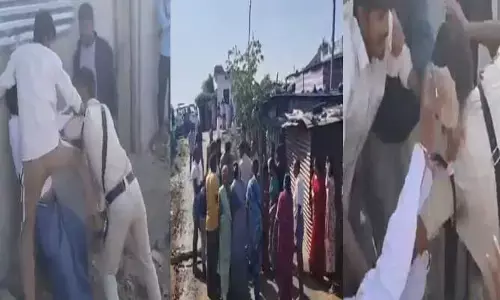 పోలీసులపై ఓడిన సర్పంచ్ అభ్యర్థి కుటుంబం రాళ్ల దాడి.. గ్రామంలో హై టెన్షన్