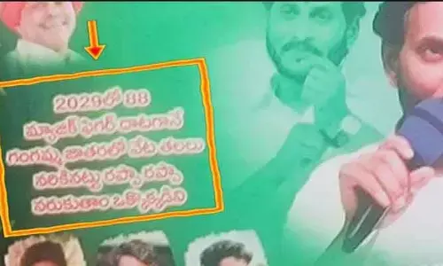 కార్యకర్తల అత్యుత్సాహం.. రప్పా రప్పా పోస్టర్ కలకలం