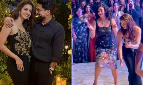 బ్లాక్ అవుట్ ఫిట్‌లో టాలీవుడ్ స్టార్ కపుల్.. చమ్మీల అంగిలేసి పాటకు స్టెప్పులేయడంతో వైరల్..
