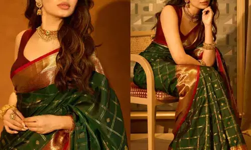 పట్టు శారీలో ఫిదా అనిపిస్తున్న యంగ్ బ్యూటీ.. దేవతరా ఈ హీరోయిన్ అంటూ కామెంట్స్