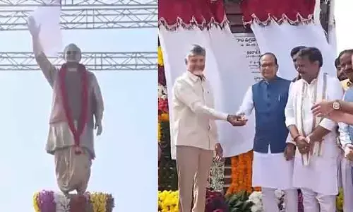 అమరావతిలో అటల్ 14 అడుగుల కాంస్య విగ్రహాన్ని ఆవిష్కరించిన సీఎం చంద్రబాబు, కేంద్ర మంత్రి శివరాజ్