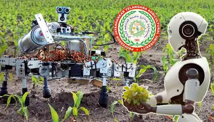 ప్రొఫెసర్ జయశంకర్ అగ్రి వర్సిటీ సరికొత్త ప్రయత్నం.. ఇక రోబోల వ్యవసాయం ప్రొఫెసర్ జయశంకర్ అగ్రి వర్సిటీ సరికొత్త ప్రయత్నం.. ఇక రోబోల వ్యవసాయం