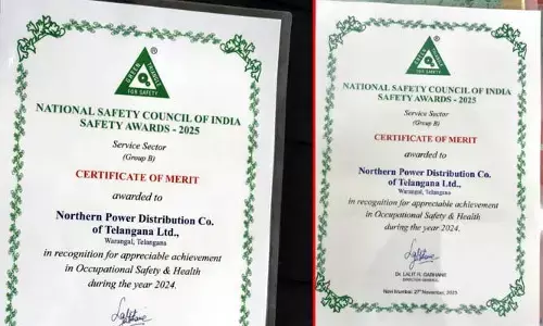 తెలంగాణ విద్యుత్ శాఖకు జాతీయ అవార్డు