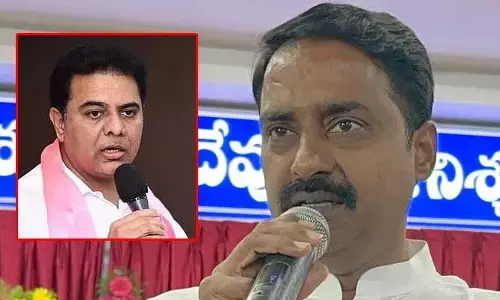 చెప్పులు మెడలో వేసి సిరిసిల్లలో ఊరేగిస్తాం.. కేటీఆర్‌కు పటేల్ రమేష్ రెడ్డి హెచ్చరిక