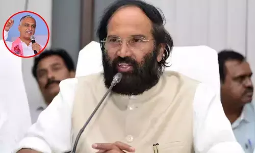 Uttam: హరీశ్‍రావు ఏదో లేఖ చూపించి దుష్ప్రచారం..  మంత్రి ఉత్తమ్ కౌంటర్