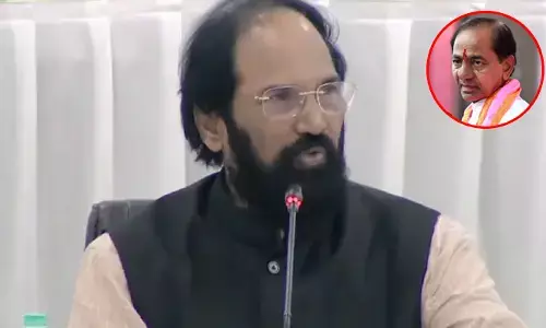 Uttam: రూ.27 వేల కోట్లు ఇస్తే 90 శాతం పూర్తయినట్టా.. కేసీఆర్‍కు మంత్రి ఉత్తమ్ కుమార్ రెడ్డి కౌంటర్