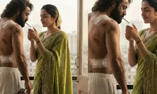 స్పిరిట్ లుక్ కాపీ కొట్టిన టాలీవుడ్ హీరో ?