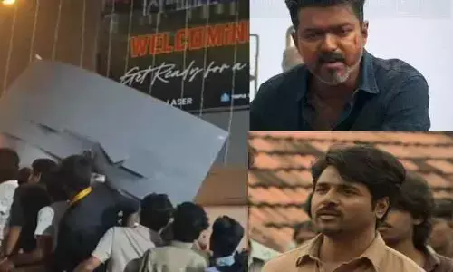 విజ‌య్ ఫ్యాన్స్ ఓవ‌రాక్ష‌న్‌..పరాశక్తి మూవీ బ్యానర్లు చింపేసి ర‌చ్చ !