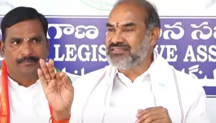 సభకే రారు.. సభా హక్కుల గురించి మాటలా: ప్రభుత్వ విప్ ఆది శ్రీనివాస్ ఫైర్ సభకే రారు.. సభా హక్కుల గురించి మాటలా: ప్రభుత్వ విప్ ఆది శ్రీనివాస్ ఫైర్