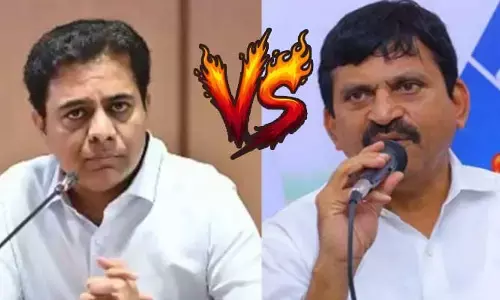 Ponguleti: దమ్ముంటే ఖమ్మంలో ఎక్కడ పోటీ చేస్తావో చేయు.. కేటీఆర్ కు మంత్రి పొంగులేటి చాలెంజ్
