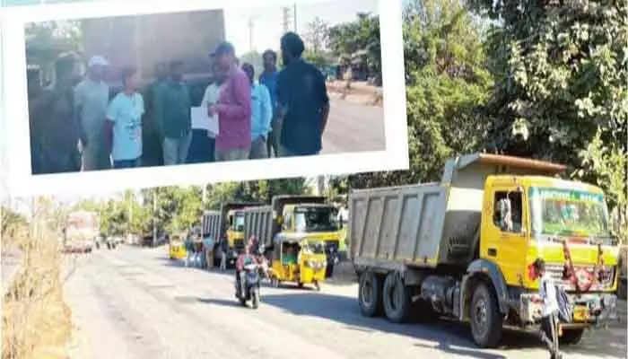 మట్టి దొంగలు.. అధికారులు లారీ మాఫియా కుమ్మక్కు? మట్టి దొంగలు.. అధికారులు లారీ మాఫియా కుమ్మక్కు?