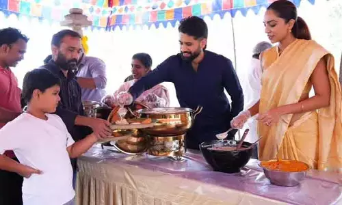 అక్కడ సంక్రాంతి సెలబ్రేషన్స్ చేసుకున్న చైతన్య-శోభిత.. ఫొటోలు వైరల్