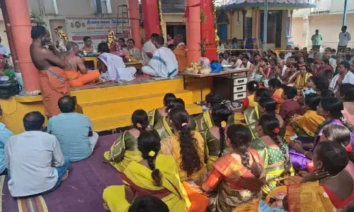 జెండా బాలాజీ మందిరంలో ఘనంగా గోదాదేవి కళ్యాణం