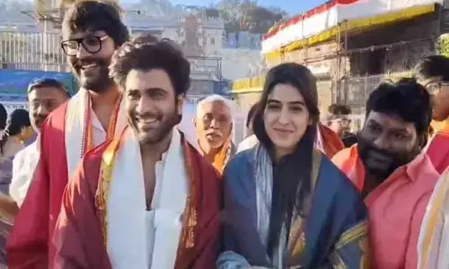 సినిమా హిట్ టాక్.. తిరుమల శ్రీవారిని దర్శించుకున్న హీరో, హీరోయిన్.. ఫొటో వైరల్