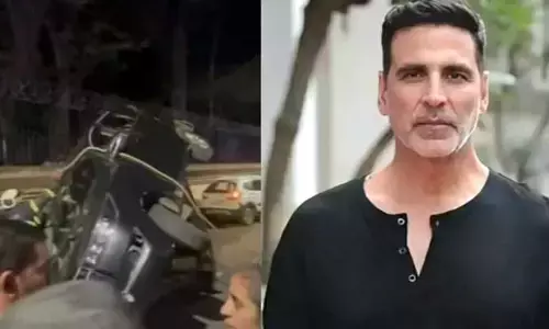 అక్షయ్ కుమార్ వాహనానికి ప్రమాదం