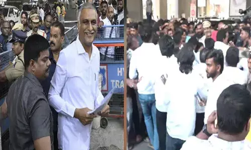 కొనసాగుతున్న హరీశ్ రావు విచారణ