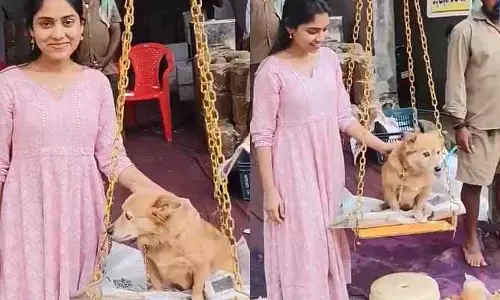 పెంపుడు కుక్క‌కు తులాభారం...వివాదంలో న‌టి !