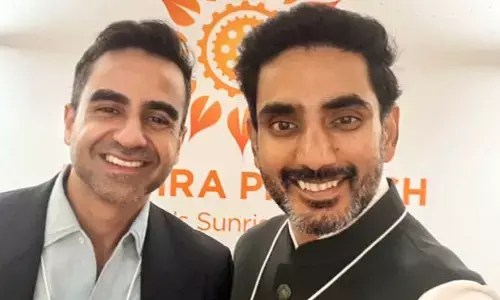 జెరోధా ఫౌండర్‌ నిఖిల్‌ కామత్‌తో నారా లోకేశ్‌ భేటీ