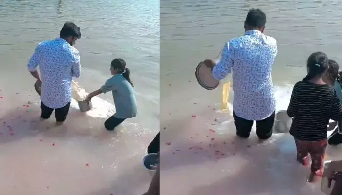 VIRAL VIDEO: ఓవైపు భక్తి మరోవైపు ఆకలి.. దేశంలో పేదరికం ఇంత దారుణంగా ఉందా? VIRAL VIDEO: ఓవైపు భక్తి మరోవైపు ఆకలి.. దేశంలో పేదరికం ఇంత దారుణంగా ఉందా?