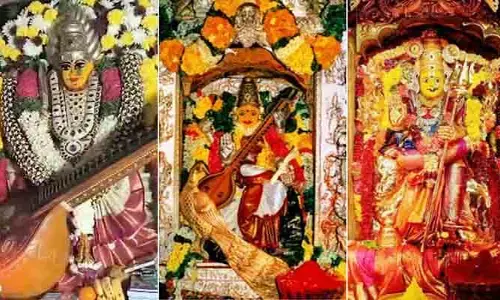 తెలుగు రాష్ట్రాల్లో వసంత పంచమి శోభ.. ఆలయాలకు పోటెత్తిన భక్తులు