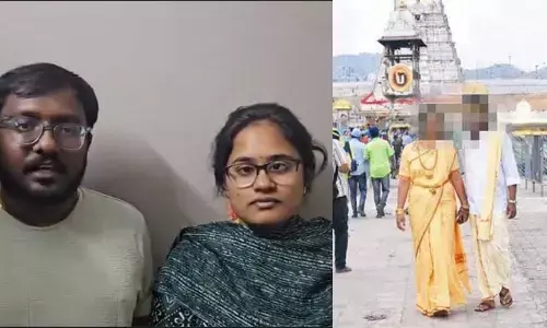 తిరుమల కొండపై ఫోటో షూట్ వివాదం.. క్ష‌మాప‌ణ‌లు కోరిన జంట‌