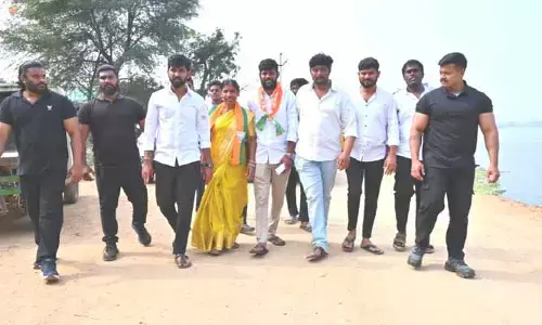 బాడీగార్డ్‌ల బందోబస్తుతో బిజెపి అభ్యర్థి హంగామా..
