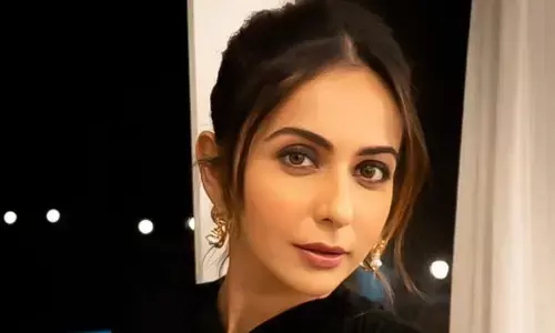Rakul Preet Singh Dazzles in a Shimmering Black Slit Dress