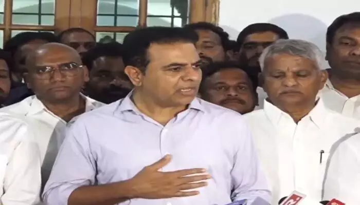 కేసీఆర్ విచారణకు పూర్తిగా సహకరించారు: నందినగర్లో కేటీఆర్ కీలక వ్యాఖ్యలు కేసీఆర్ విచారణకు పూర్తిగా సహకరించారు: నందినగర్లో కేటీఆర్ కీలక వ్యాఖ్యలు