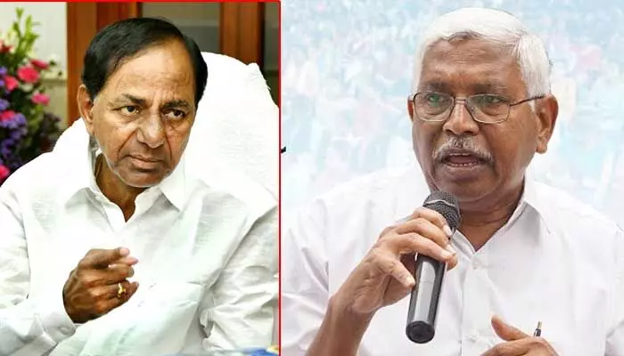 కేసీఆర్ను జాతిపిత అంటే ఒప్పుకోను: కోదండరాం కేసీఆర్ను జాతిపిత అంటే ఒప్పుకోను: కోదండరాం