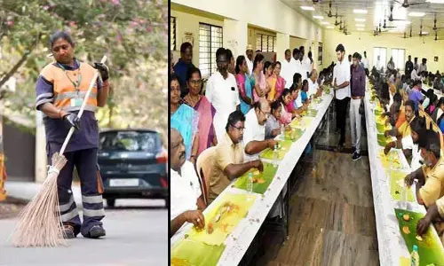 Free Meal : పారిశుద్ధ్య కార్మికులకు ఉచిత భోజన పథకం ప్రారంభం