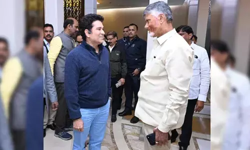 సీఎం చంద్రబాబుతో క్రికెట్ దిగ్గజం సచిన్ భేటీ..