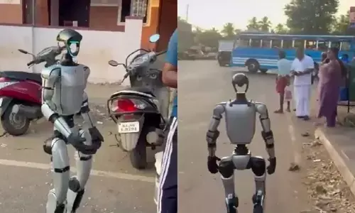 Robot: కేరళ వీధుల్లో ‘మర మనిషి’ హల్‌చల్.. నెట్టింట వైరల్