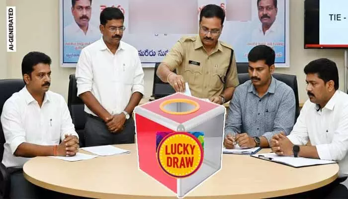 దుబ్బాక మున్సిపాలిటీలో ఆసక్తికర ఘటన.. లక్కీ డ్రాలో బీఆర్ఎస్ అభ్యర్థి విజయం దుబ్బాక మున్సిపాలిటీలో ఆసక్తికర ఘటన.. లక్కీ డ్రాలో బీఆర్ఎస్ అభ్యర్థి విజయం
