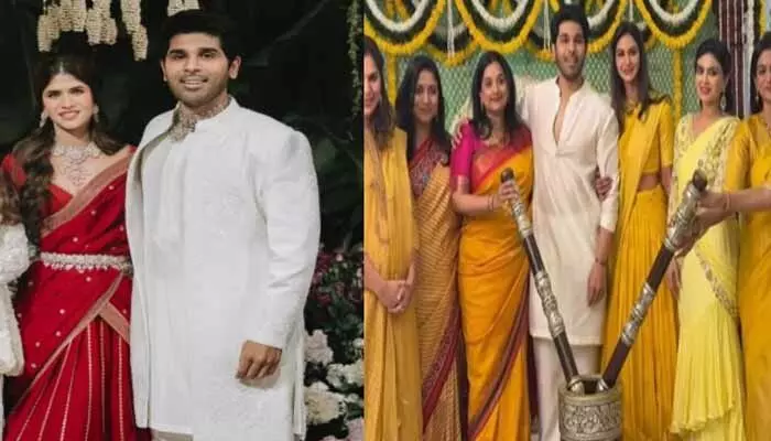 అల్లు వారింట పెళ్లి సందడి షురూ.. వీడియో వైరల్ అల్లు వారింట పెళ్లి సందడి షురూ.. వీడియో వైరల్