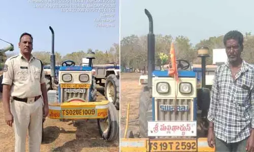 అక్రమంగా ఇసుక  తరలిస్తున్న ట్రాక్టర్లు పట్టివేత